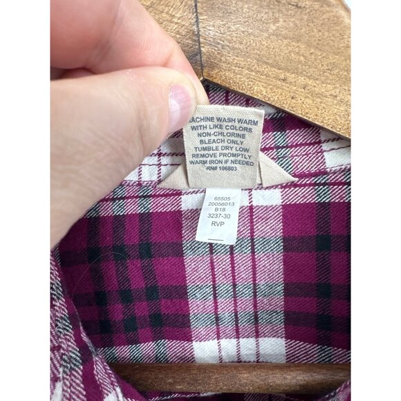 Duluth Trading Company Women's Free Swingin' Flannel Shirt Size M - Picture 5 of 7